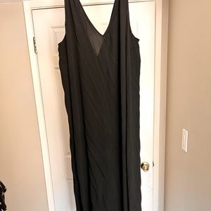 Long black button up dress 2xl